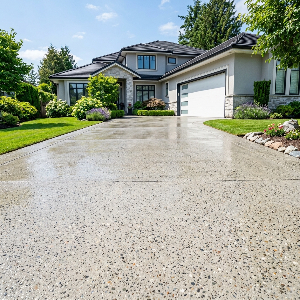 Clean Concrete Driveway